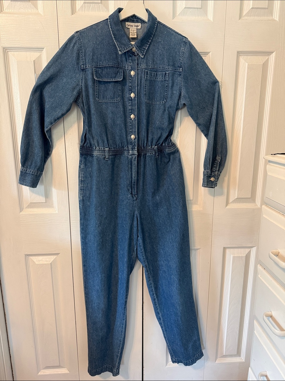 Vintage 90s Chelsea Studio Denim Jumpsuit Romper Sz 4